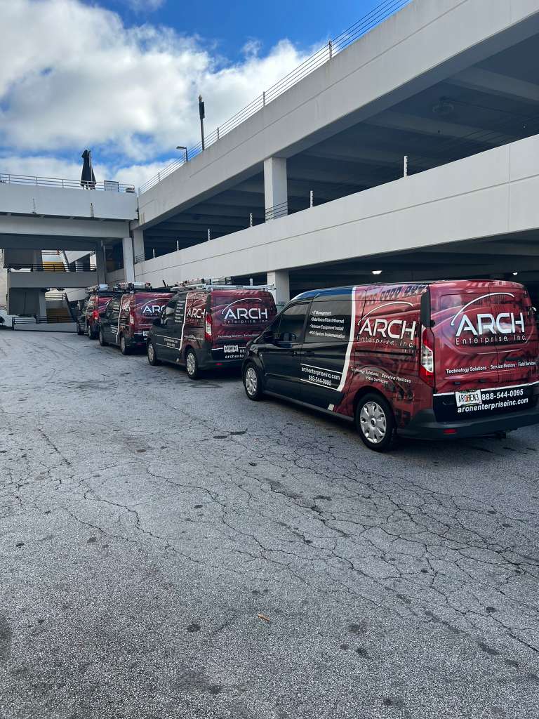 Arch Enterprise fleet of service vehicles showcasing our nationwide field service capabilities